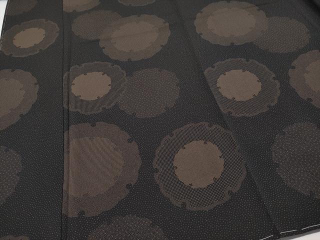 平和屋着物●極上　江戸小紋　雪輪重ね文　黒地　逸品　未使用　CYAA4119s6