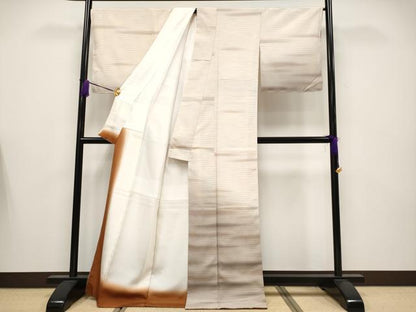 平和屋着物●極上　本塩沢　やまだ織　訪問着　染色作家　桐村博　雪の中のきれ　証紙付き　逸品　未使用　CYAA4121s6
