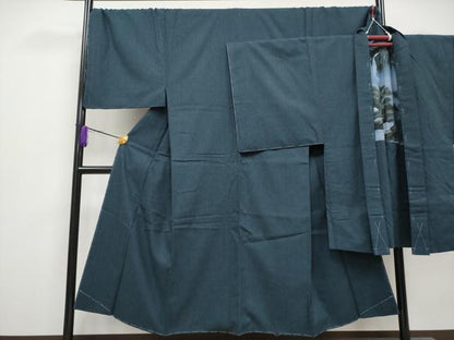 平和屋着物●極上　男性　紬　アンサンブル　キングサイズ　色無地　褐返色地　逸品　未使用　CYAA4123s6