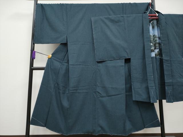 平和屋着物●極上　男性　紬　アンサンブル　キングサイズ　色無地　褐返色地　逸品　未使用　CYAA4123s6