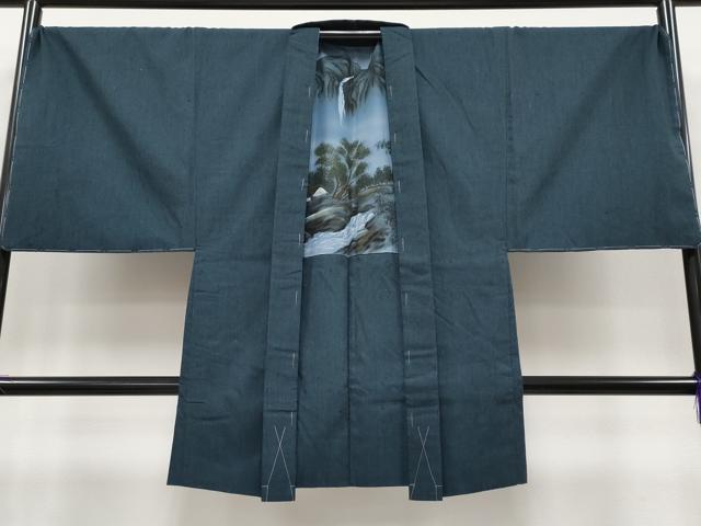 平和屋着物●極上　男性　紬　アンサンブル　キングサイズ　色無地　褐返色地　逸品　未使用　CYAA4123s6