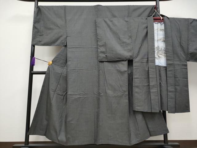 平和屋着物●極上　男性　紬　アンサンブル　キングサイズ　亀甲柄　逸品　未使用　CYAA4124s6