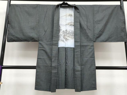 平和屋着物●極上　男性　紬　アンサンブル　キングサイズ　亀甲柄　逸品　未使用　CYAA4124s6