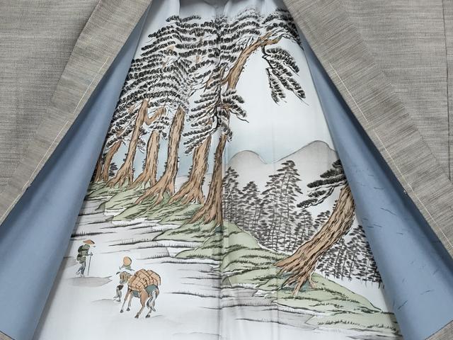 平和屋着物●極上　男性　本場大島紬　アンサンブル・長襦袢セット　9マルキ　逸品　未使用　CYAA4125s6