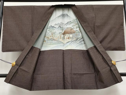 平和屋着物●極上　男性　本場大島紬　アンサンブル　絣文様　逸品　未使用　CYAA4126s6