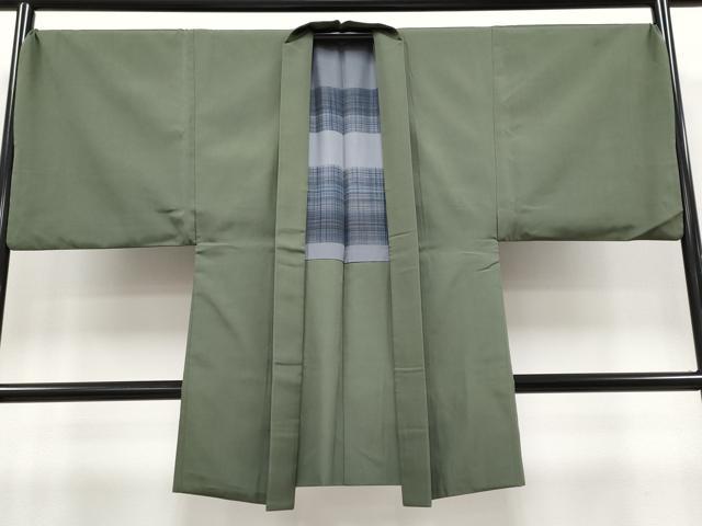 平和屋着物＃極上　男性　長羽織　キングサイズ　色無地　藍媚茶色地　逸品　CYAA4130s6