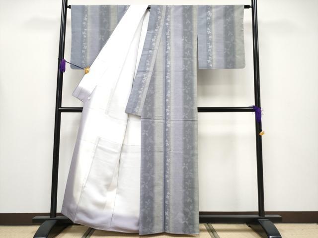 平和屋着物●極上　結城紬　80亀甲　花蝶間道　証紙付き　逸品　未使用　CYAA4137s6