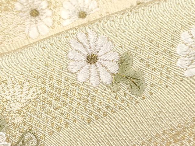 平和屋本店●極上　山口美術織物　皇室　伊勢神宮御用　西陣織　訪問着　寿光織　唐織　霞菊文　金糸　蜂蜜色地　逸品　未使用　CYAA5062s6