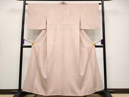 平和屋着物●極上　創業460年・千總　小紋　枝花文　金彩　水柿色地　逸品　CYAA4143s6