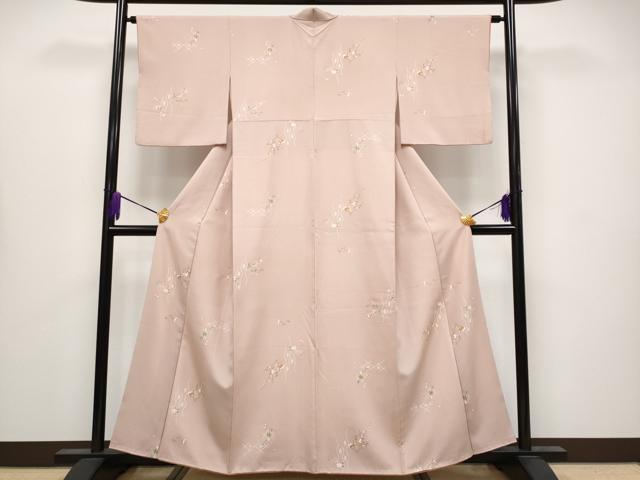 平和屋着物●極上　創業460年・千總　小紋　枝花文　金彩　水柿色地　逸品　CYAA4143s6