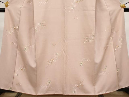 平和屋着物●極上　創業460年・千總　小紋　枝花文　金彩　水柿色地　逸品　CYAA4143s6