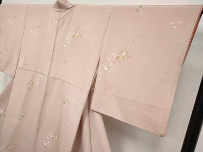 平和屋着物●極上　創業460年・千總　小紋　枝花文　金彩　水柿色地　逸品　CYAA4143s6