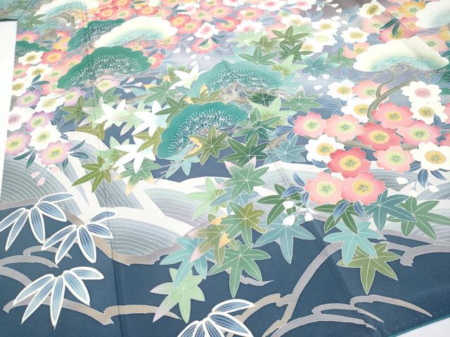 平和屋着物●極上　訪問着　友禅　作家物　松竹梅　暈し染め　逸品　CYAA4147s6