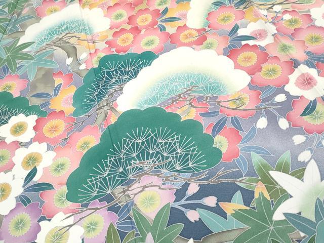 平和屋着物●極上　訪問着　友禅　作家物　松竹梅　暈し染め　逸品　CYAA4147s6