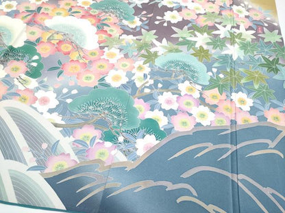平和屋着物●極上　訪問着　友禅　作家物　松竹梅　暈し染め　逸品　CYAA4147s6