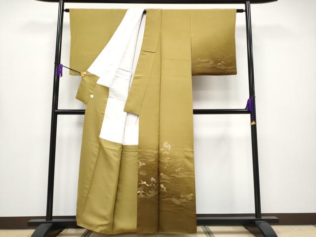 平和屋着物●極上　金彩友禅　卓越技能者・名工・和田光正　訪問着　寿光織　立波文　金銀糸　鈴乃屋扱い　逸品　CYAA4155s6