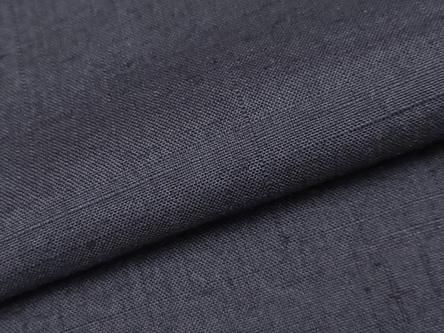平和屋着物●極上　結城紬　色無地　濃紺地　証紙付き　逸品　未使用　CYAA4157s6
