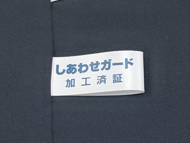 平和屋着物●極上　結城紬　色無地　濃紺地　証紙付き　逸品　未使用　CYAA4157s6