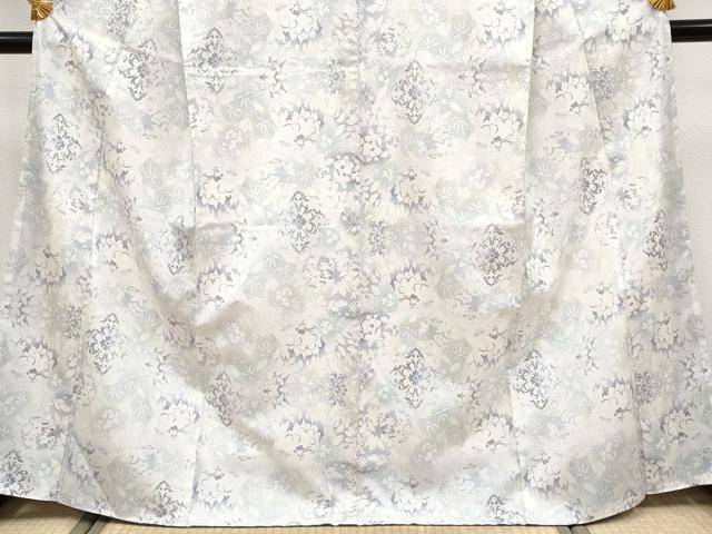 平和屋本店●極上　本場大島紬　白大島　9マルキ　白凰　彩陽花紋　窪田織物謹製　ほていや扱い　証紙付き　逸品　未使用　CYAA4159s6