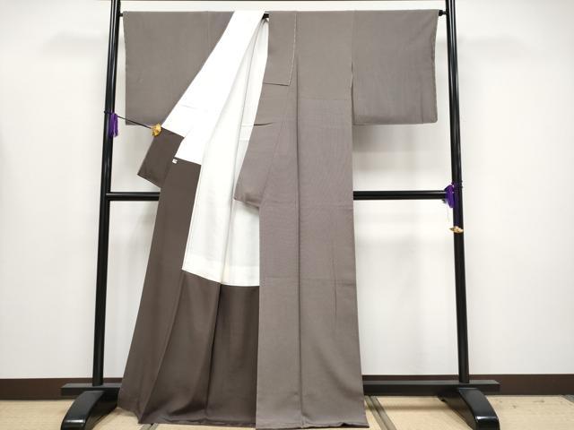 平和屋着物●極上　彫士：住田双光　染士：西宮伊智郎　江戸小紋　行儀　憲法色地　反端付き　逸品　未使用　CYAA4160s6