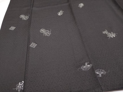 平和屋着物●極上　印傳　小紋　宝尽くし　赤墨色地　逸品　CYAA4161s6