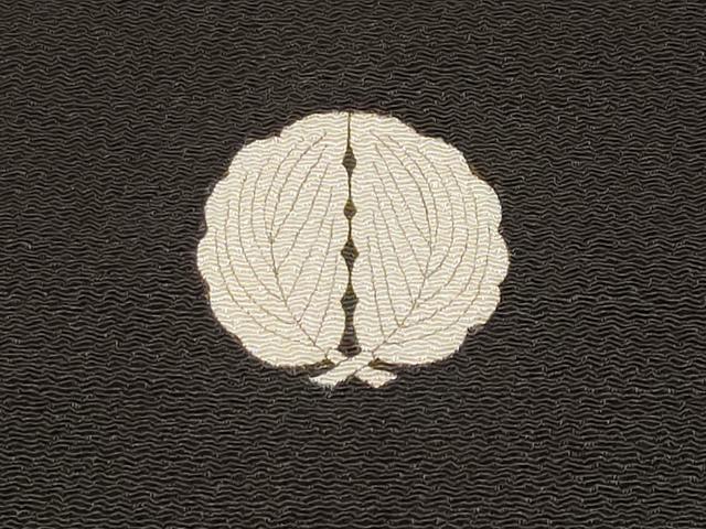 平和屋本店●極上 アンティーク 大正ロマン 中国三大刺繍 相良刺繍 振袖 飛鶴花松文 黒地 金糸 逸品 CYAA4165s6