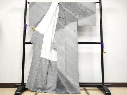 平和屋着物●極上　小林文次郎　訪問着　江戸小紋　寄せ小紋柄　暈し染め　伊と幸　反端付き　逸品　未使用　CYAA4178s6