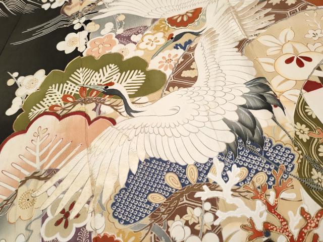 平和屋本店●極上 アンティーク 大正ロマン 振袖・長襦袢セット 駒刺繍 宝船 暈し染め 金糸 逸品 CYAA4182s6