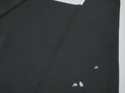 平和屋本店●極上　訪問着　手描き　人物文　黒地　逸品　未使用　CYAA4183s6