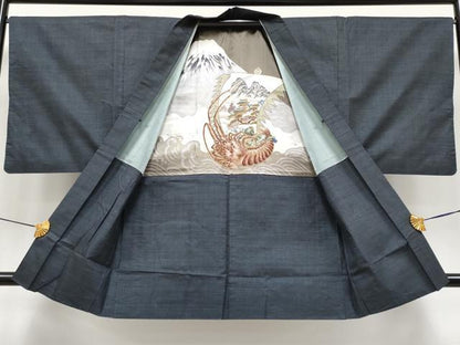 平和屋着物●極上　男性　本場大島紬　アンサンブル　100亀甲　総詰め　証紙付き　逸品　CYAA4185s6