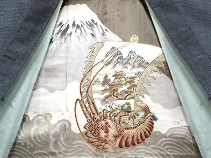 平和屋着物●極上　男性　本場大島紬　アンサンブル　100亀甲　総詰め　証紙付き　逸品　CYAA4185s6