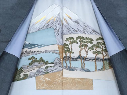 平和屋着物●極上　男性　本場大島紬　アンサンブル　キングサイズ　100亀甲　総詰め　逸品　CYAA4188s6