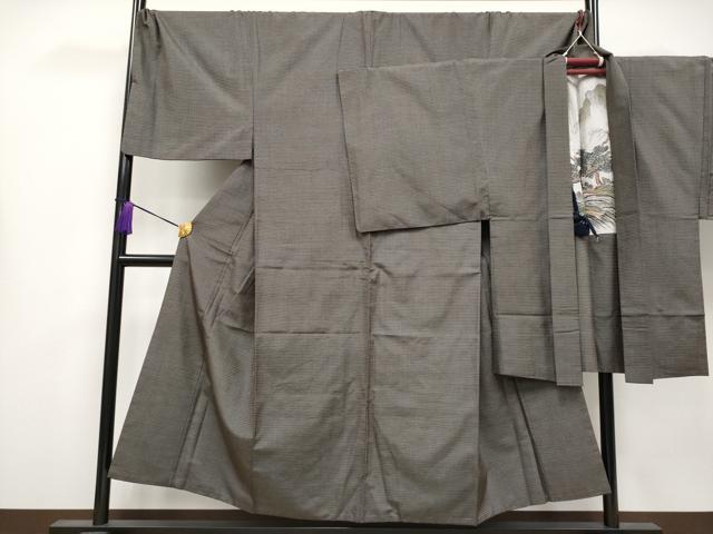 平和屋本店●極上 男性 本場大島紬 アンサンブル キングサイズ 100亀甲 総詰め 逸品 CYAA4191s6