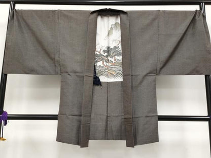 平和屋本店●極上 男性 本場大島紬 アンサンブル キングサイズ 100亀甲 総詰め 逸品 CYAA4191s6