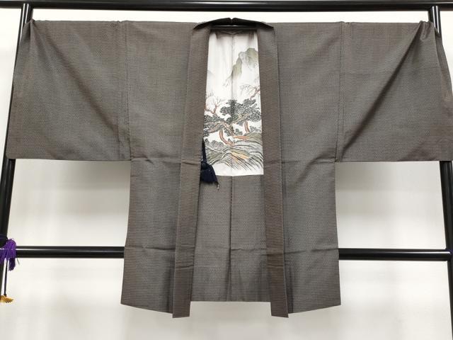 平和屋本店●極上 男性 本場大島紬 アンサンブル キングサイズ 100亀甲 総詰め 逸品 CYAA4191s6