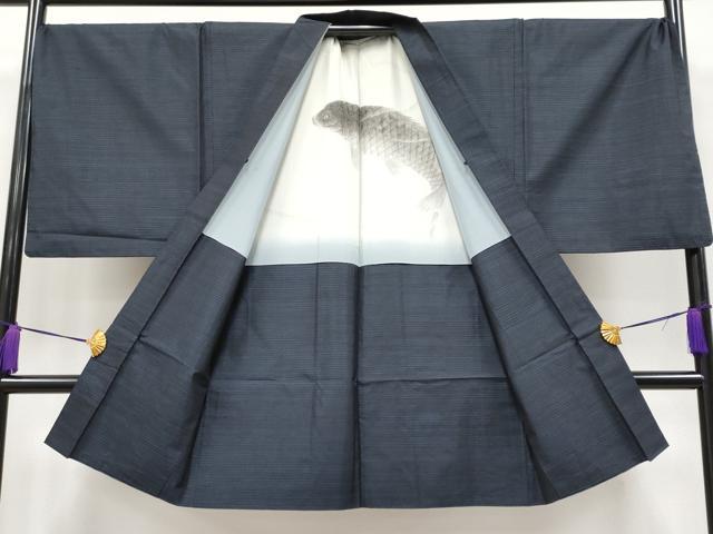 平和屋着物●極上　男性　本場大島紬　アンサンブル　キングサイズ　80亀甲　総詰め　逸品　CYAA4192s6