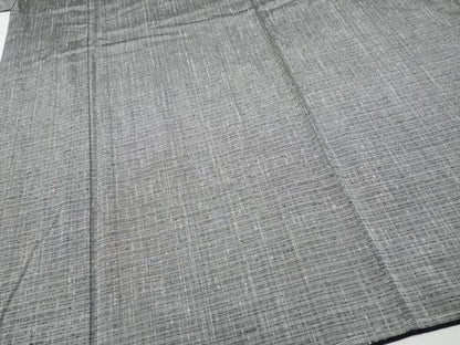 平和屋本店●極上 男性 紬 アンサンブル キングサイズ 薄墨色地 逸品 未使用 CYAA4195s6