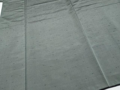 平和屋着物●極上　男性　紬　アンサンブル　色無地　豆がら茶色地　逸品　CYAA4197s6