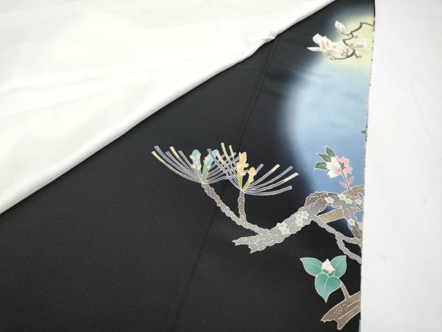 平和屋本店●極上 本加賀友禅作家 宮野勇造 黒留袖 枝花文 暈し染め 逸品 CYAA4202s6