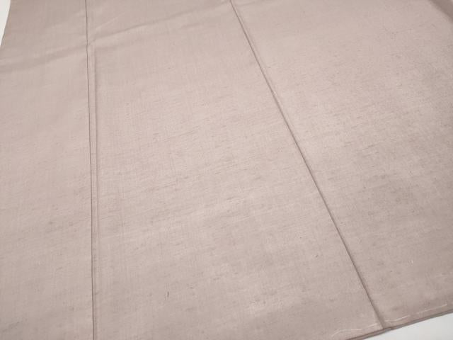 平和屋本店●極上　池田重子コレクション　結城紬　奥順　はたおり娘　色無地　灰桜色地　証紙付き　逸品　未使用　CYAA5060s6