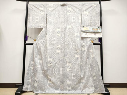 平和屋本店●極上　本場大島紬　白大島　12マルキ　秘幻　優粋　証紙付き　逸品　未使用　CYAA4206s6