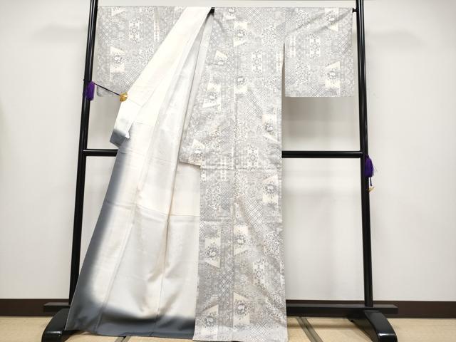 平和屋本店●極上　本場大島紬　白大島　12マルキ　秘幻　優粋　証紙付き　逸品　未使用　CYAA4206s6