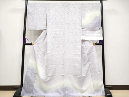 平和屋本店●極上　訪問着　輪奈織　葵花文　暈し染め　やまと金ラベル　反端付き　逸品　CYAA4207s6