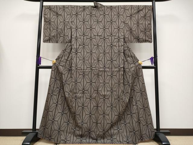 平和屋着物●極上　本場大島紬　7マルキ　麻の葉文様　逸品　未使用　CYAA4208s6