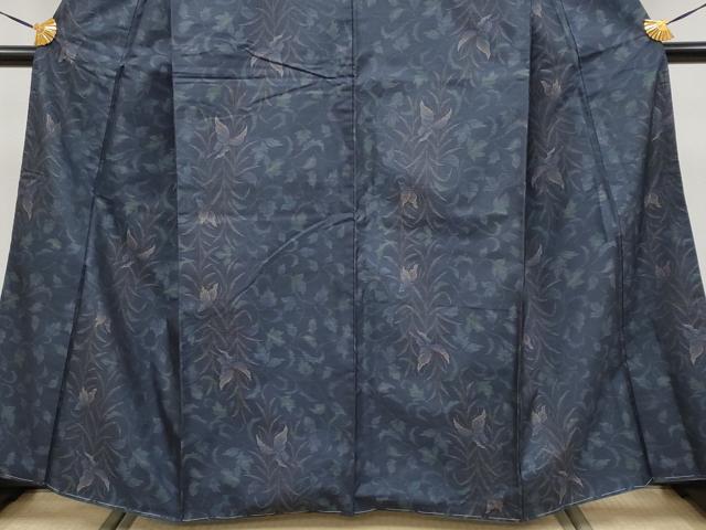 平和屋着物●極上　本場大島紬　唐草舞蝶文　逸品　未使用　CYAA4209s6