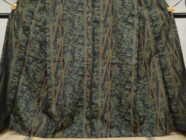 平和屋着物●極上　本場大島紬　笹竹文　まるやま扱い　逸品　CYAA4210s6