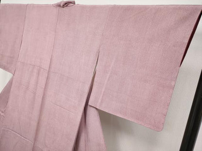 平和屋着物●極上　人間国宝 小宮康孝　江戸小紋　竹縞　蘇芳色×白　逸品　未使用　CYAA4212s6