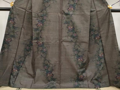 平和屋着物●極上　本場大島紬　9マルキ　枝花文　逸品　未使用　CYAA4213s6