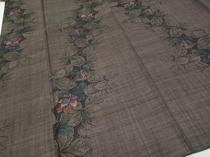 平和屋着物●極上　本場大島紬　9マルキ　枝花文　逸品　未使用　CYAA4213s6