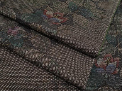 平和屋着物●極上　本場大島紬　9マルキ　枝花文　逸品　未使用　CYAA4213s6